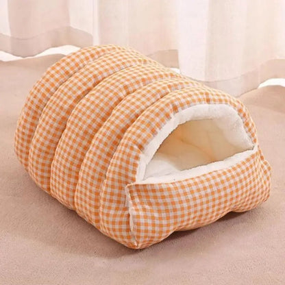 Calming Cat Cave Bed — Cozy Covered Hideaway