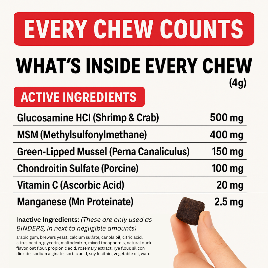 Hip & Joint Chews for Dogs — Mobility Support