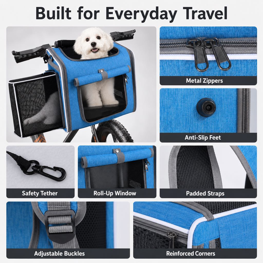 Premium 4-in-1 Expandable Pet Carrier Backpack for Bike & Travel