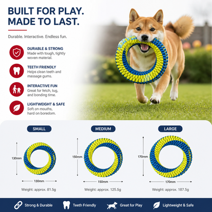 Durable Woven Ring Tug & Chew Toy for Dogs