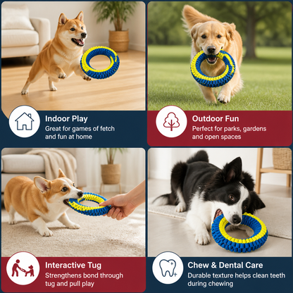 Durable Woven Ring Tug & Chew Toy for Dogs