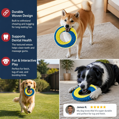 Durable Woven Ring Tug & Chew Toy for Dogs