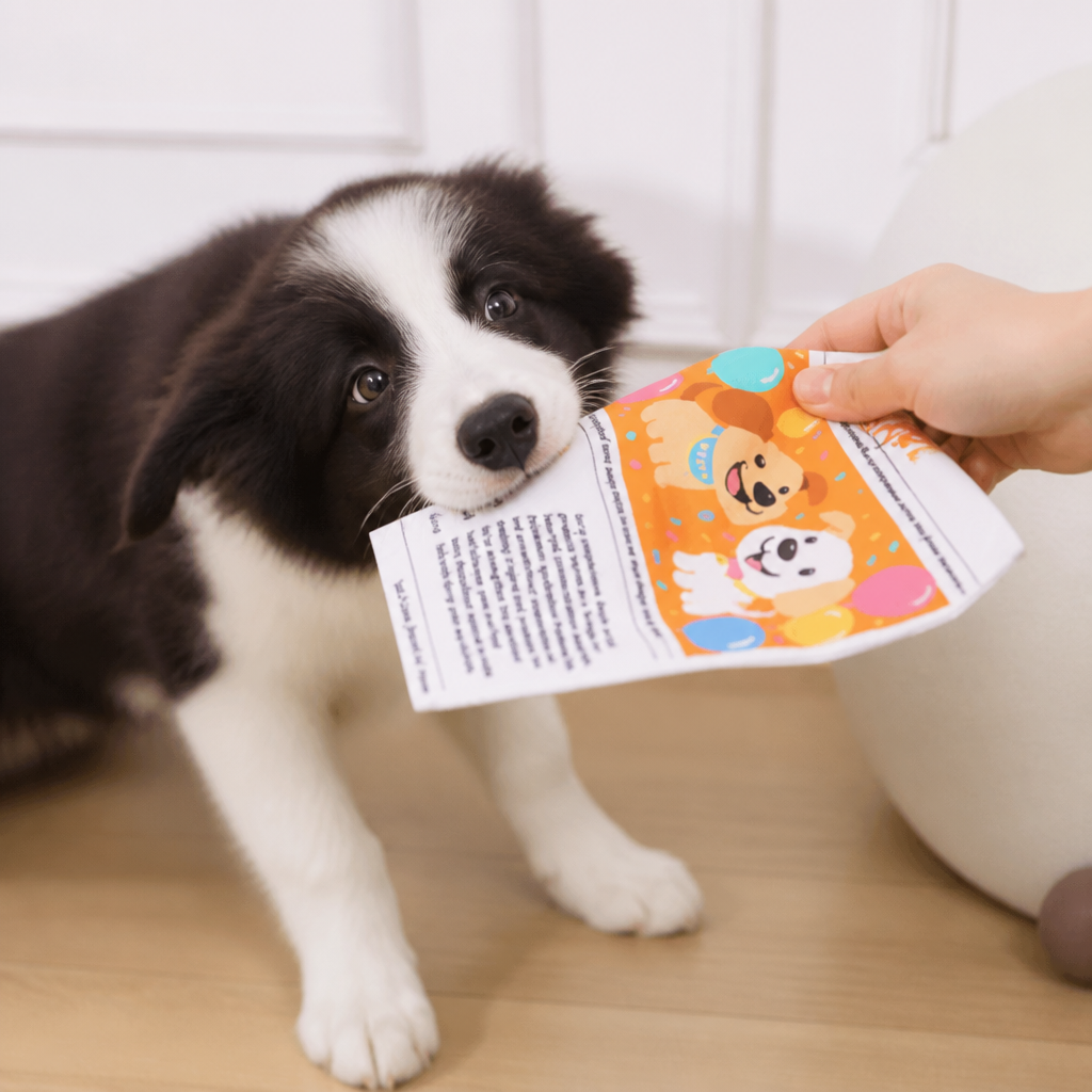 Durable Interactive Crinkle Newspaper Dog Toy