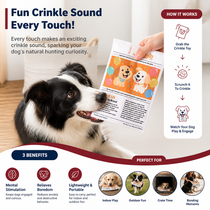 Durable Interactive Crinkle Newspaper Dog Toy