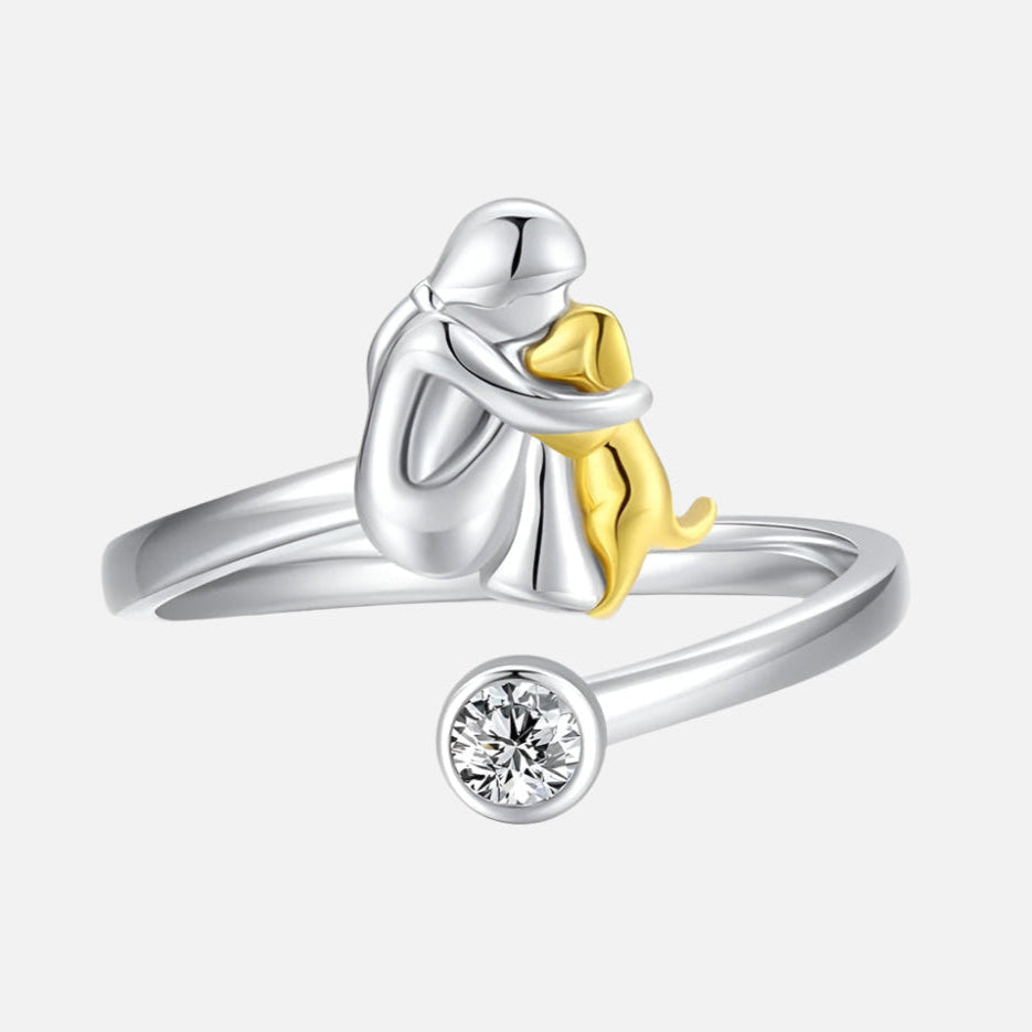 The Dog Ring — 925 Silver with Zirconia