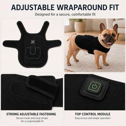Pet Red Light Therapy Vest for Dogs & Cats – 660nm + 850nm Near-Infrared for Back, Hip, Joint & Muscle Comfort – USB or Rechargeable