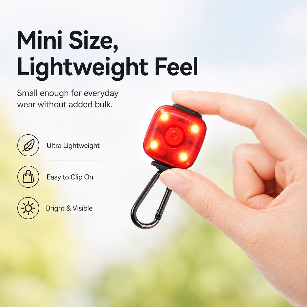 USB-C Rechargeable LED Clip-On Pet Safety Light for Night Walks
