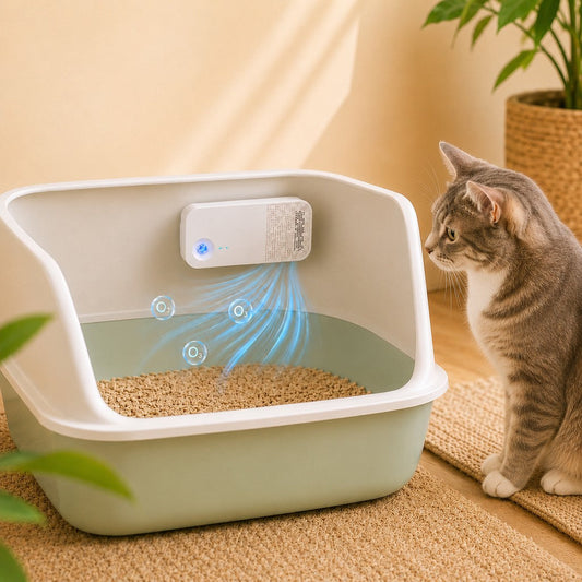 Smart Cordless Cat Litter Box Odor Purifier & Deodorizer