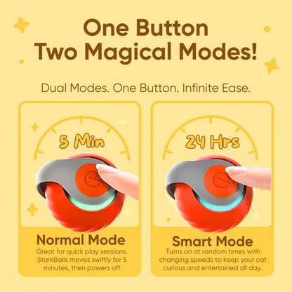 Snootkin Smart Interactive Cat Ball Toy - Self-Moving Teaser